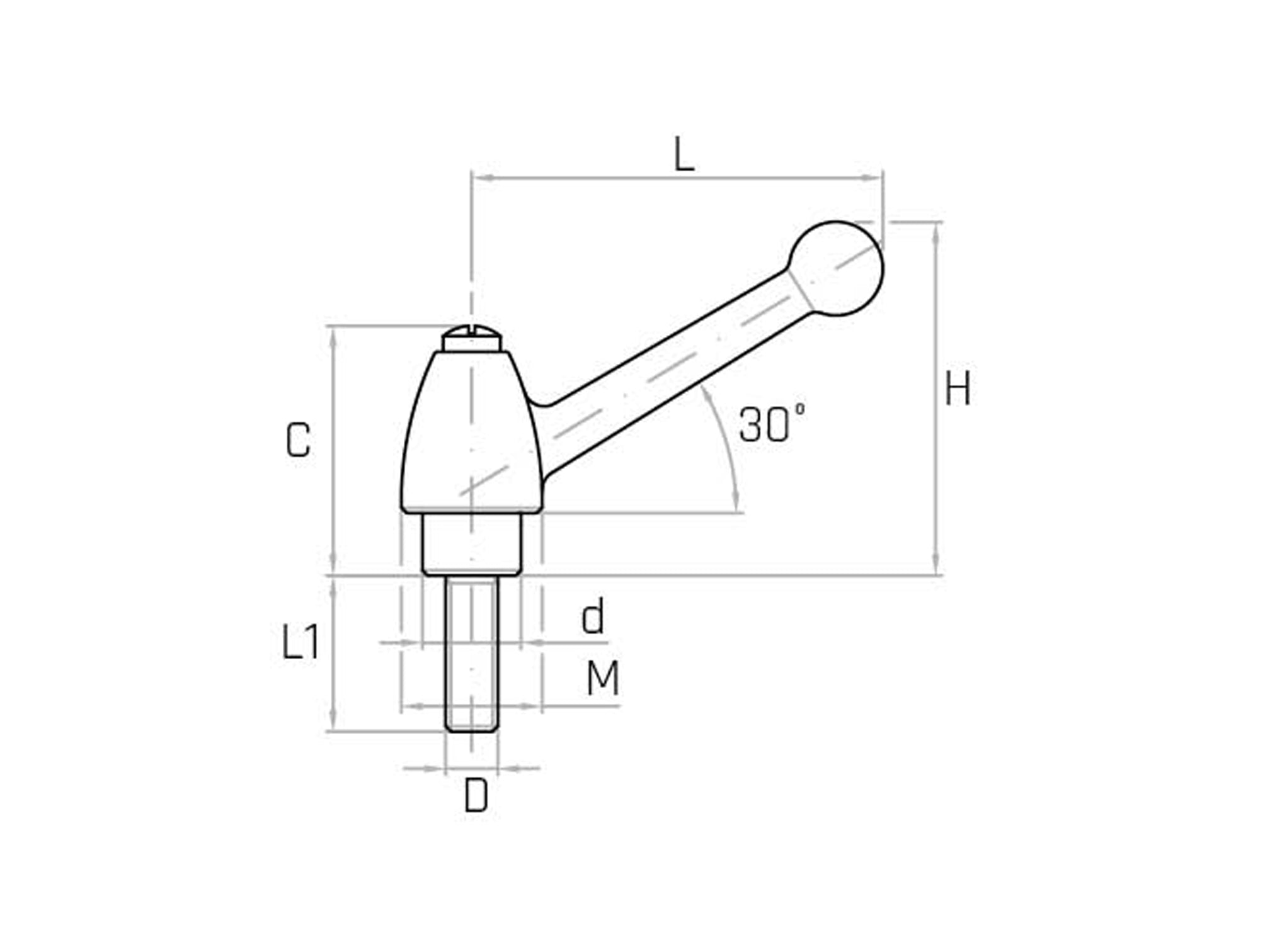 J/P - Adjustable handle with burnished insert (Pack of 5 pcs and 2 pcs) - Gamm J/P - Adjustable handle with burnished insert (Pack of 5 pcs and 2 pcs) - Gamm